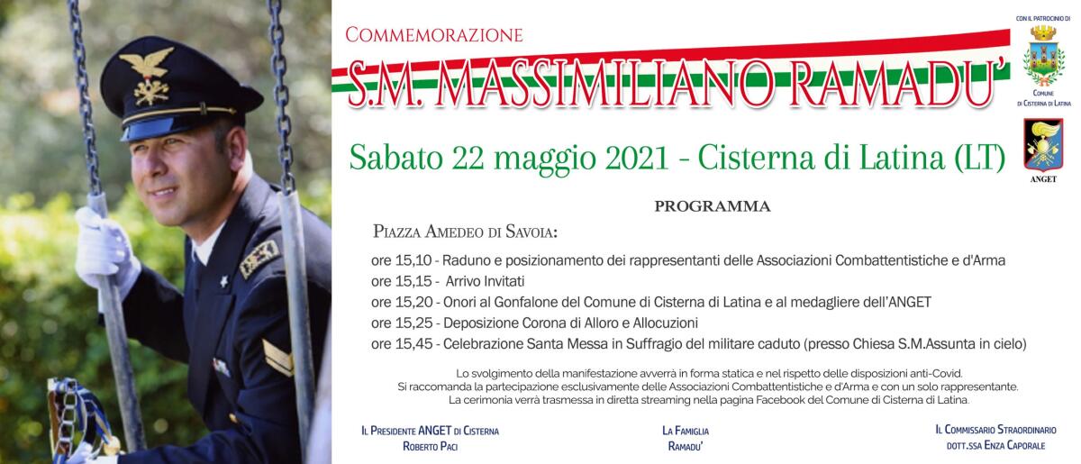 11 anni dalla morte del Sergente Maggiore Massimiliano Ramadù: a Cisterna oggi la cerimonia di commemorazione. - 
