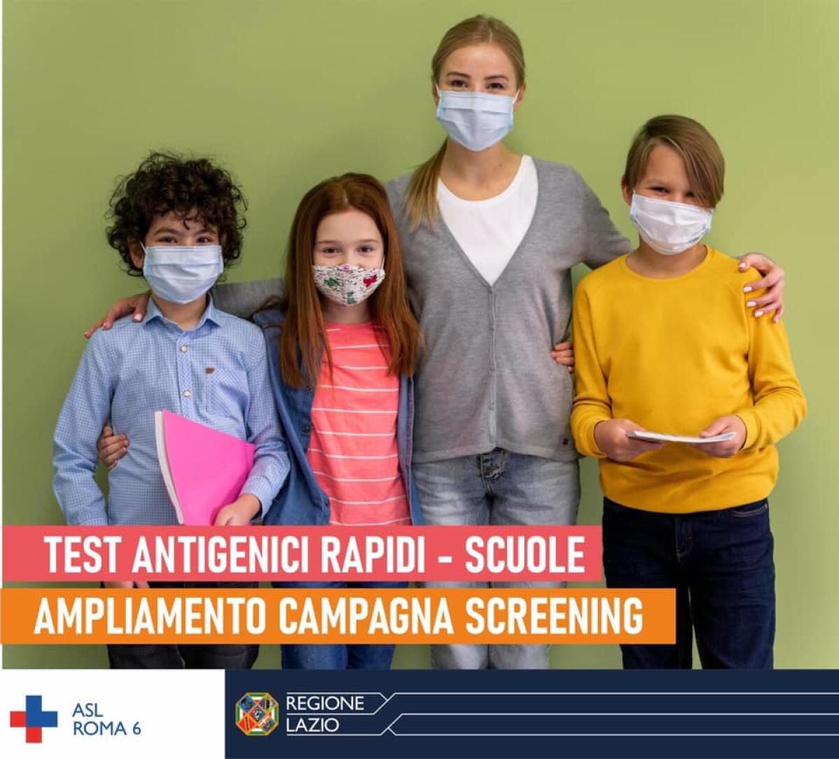 Nelle scuole del territorio della Asl Roma 6 ampliata la campagna anti-Covid con i  test antigenici rapidi nasali. - 
