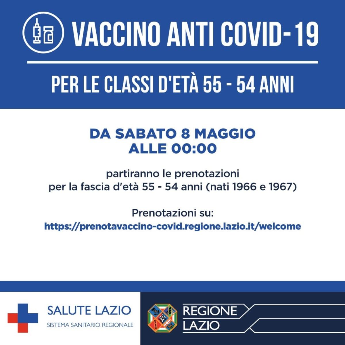 Vaccinazioni anti-Covid: al via dalla mezzanotte le prenotazioni per i nati nel 1969 e 1968. - 