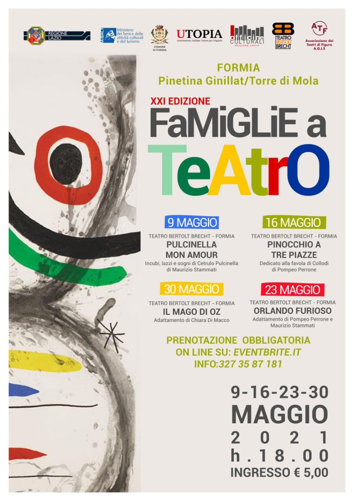 “Famiglie a Teatro”: il Teatro Bertolt Brecht di Formia riprende gli spettacoli in presenza. - 