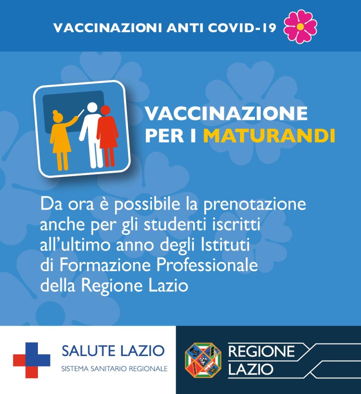 Esami finali: aperte prenotazioni per vaccino anche per le scuole di formazione del Lazio. - 