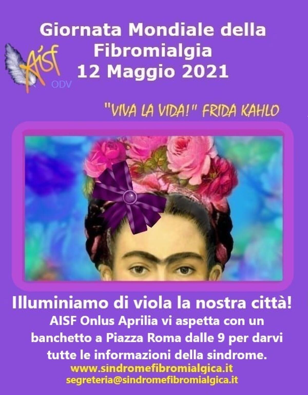 “Illuminiamo la Fibromialgia", anche ad Aprilia questo mercoledì l'iniziativa dell'Aisf. - 