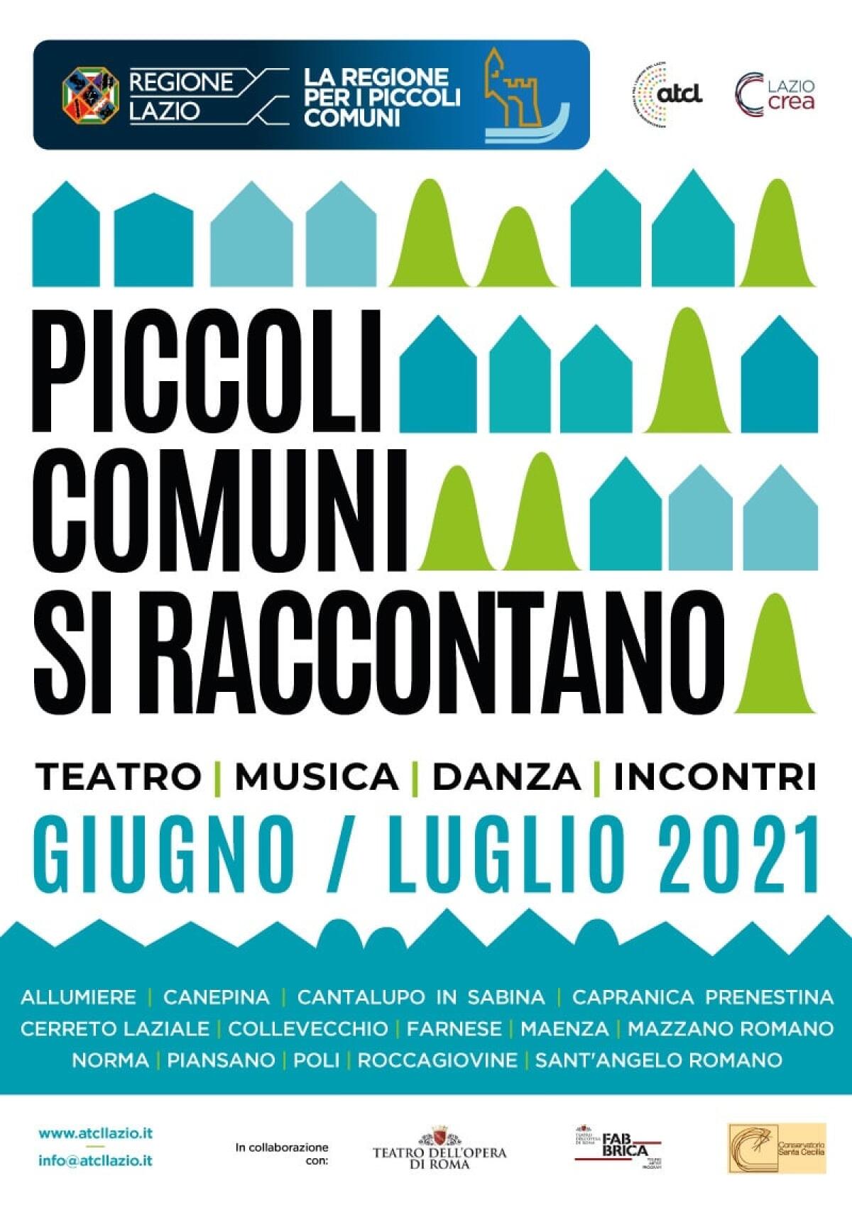 “Piccoli Comuni si Raccontano”: sino al prossimo 3 luglio concerti, spettacoli e attività per bambini in molti Comuni del Lazio. - 