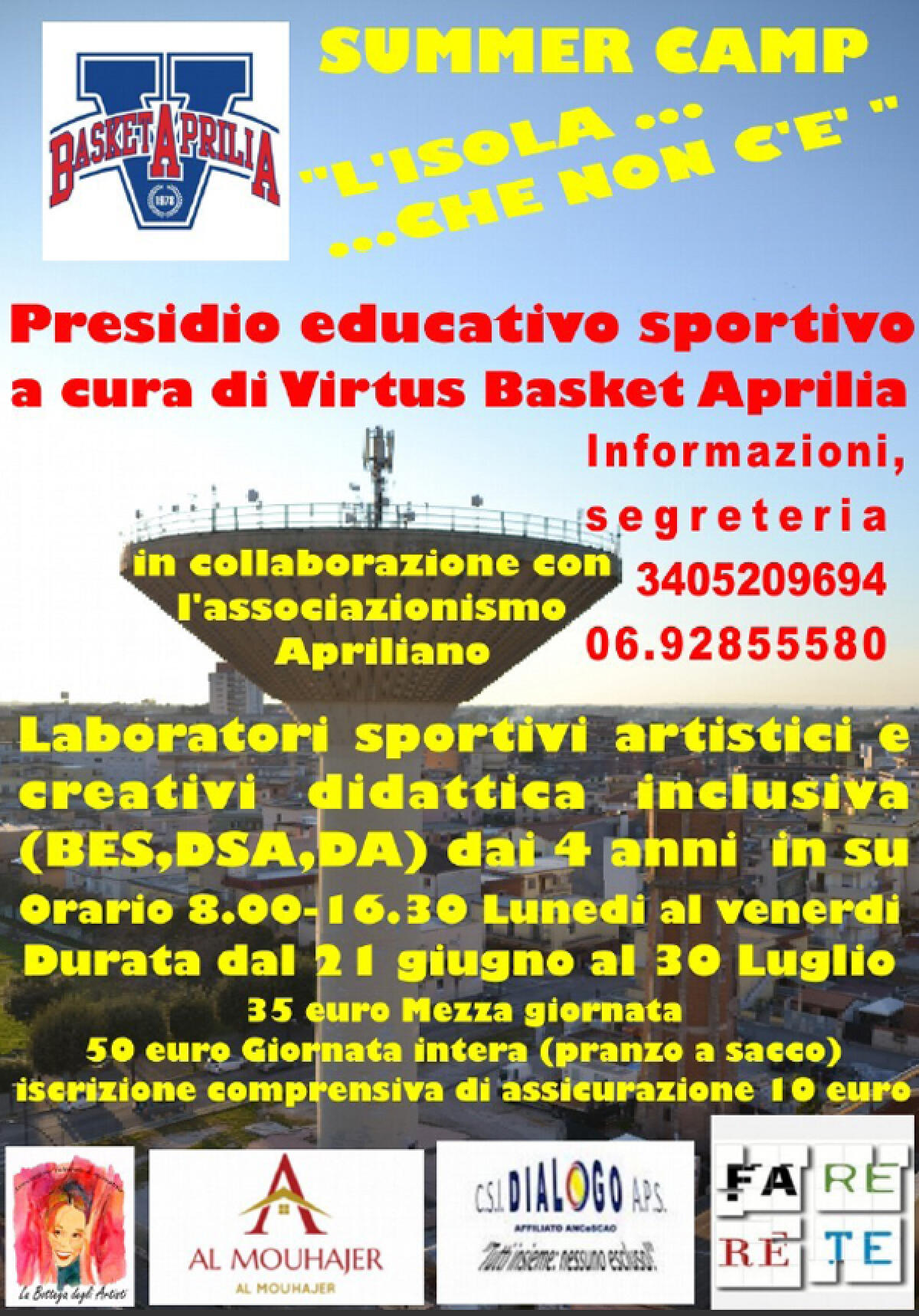 Questo lunedì 21 giugno al via il “Summer Camp”, il Centro Estivo Integrato della Virtus Basket Aprilia. - 