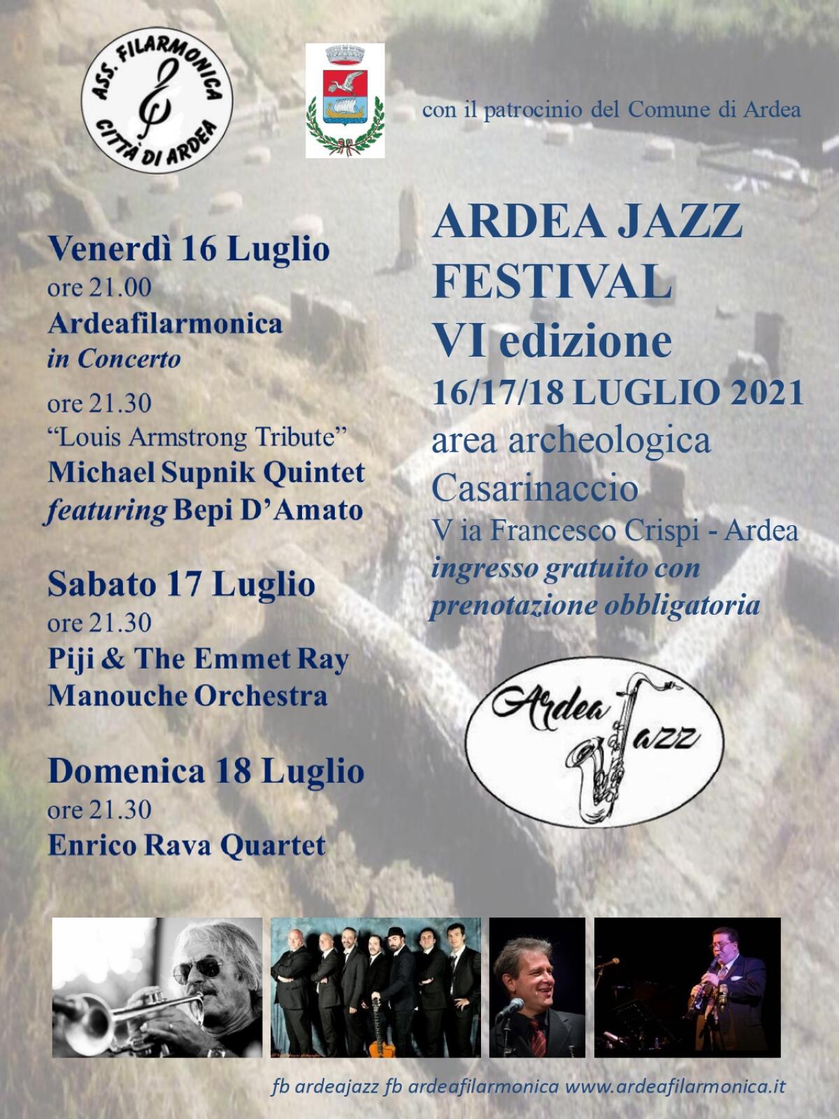 ArdeaJazz 6ª edizione, il meglio del jazz  dell’estate 2021 - 