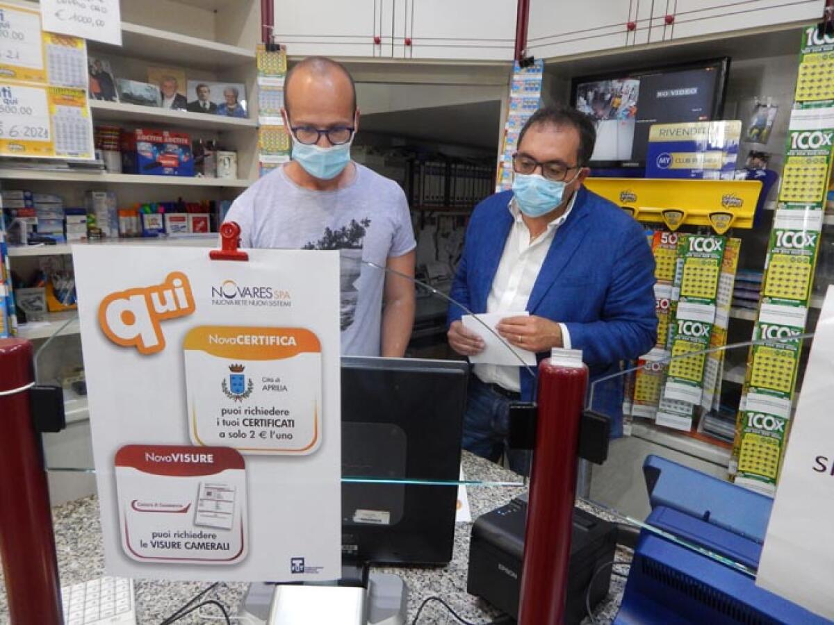 Da oggi ad Aprilia i certificati anagrafici si possono richiedere anche in tabaccheria: accordo tra il Comune e la FIT. - 