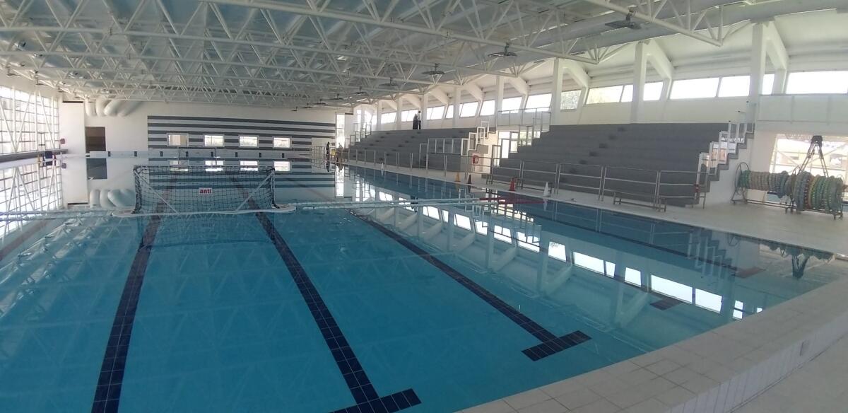 Le immagini della nuova piscina comunale di Anzio, a pochi minuti dalla sfida playoff di Pallanuoto, per la conquista della serie A1. - 