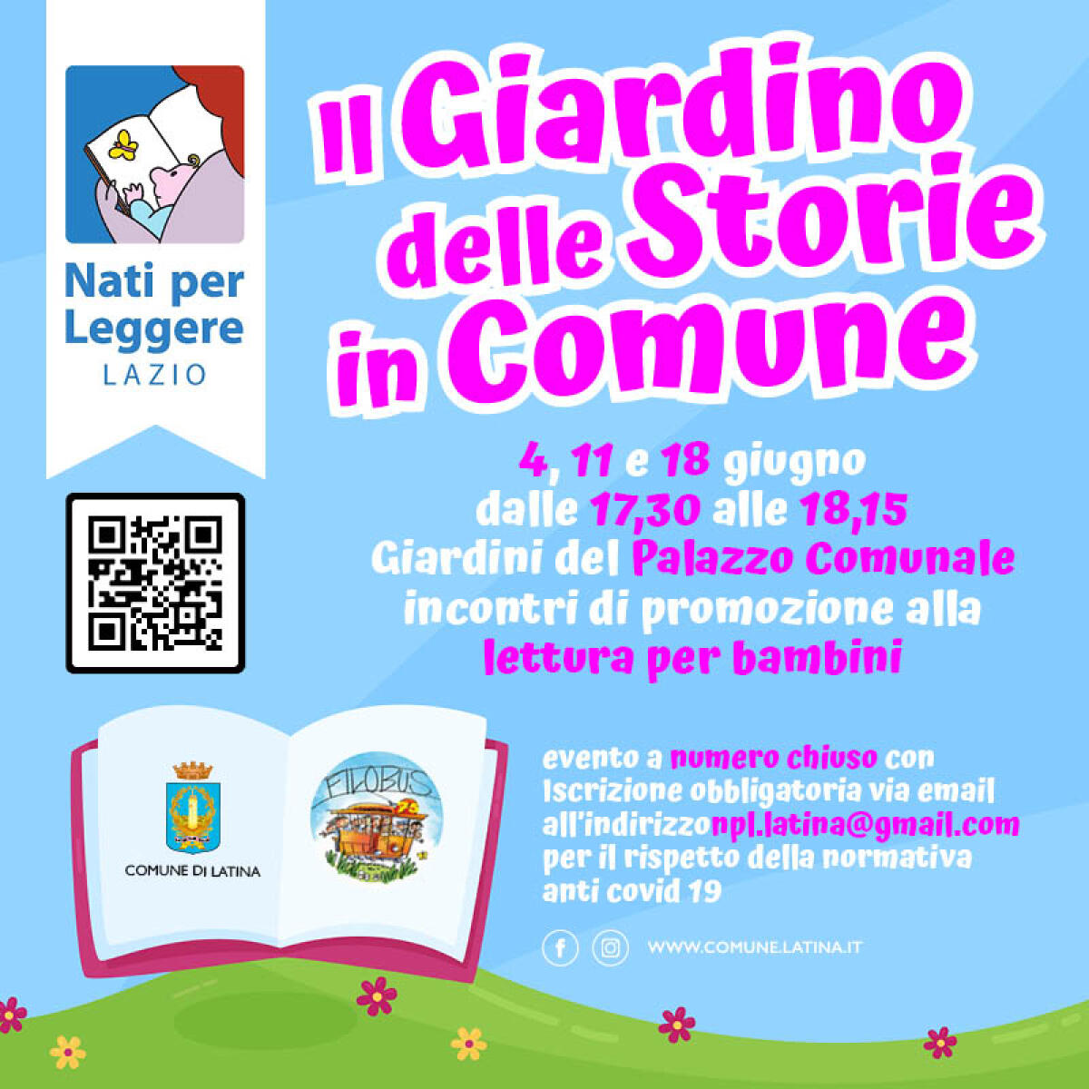 “Il Giardino delle Storie in Comune”: letture per bambini nel giardino del Comune di Latina dal 4 al 18 giugno. - 