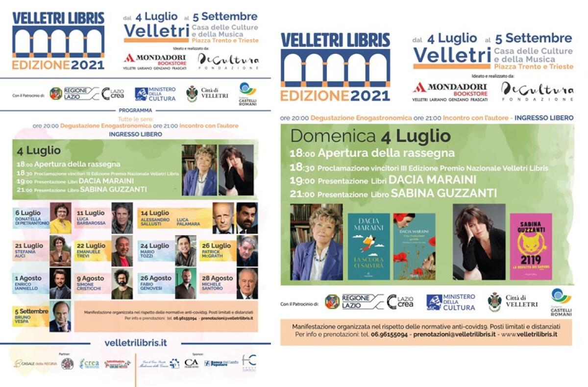 Riparte l’attesissima rassegna “Velletri Libris” - 