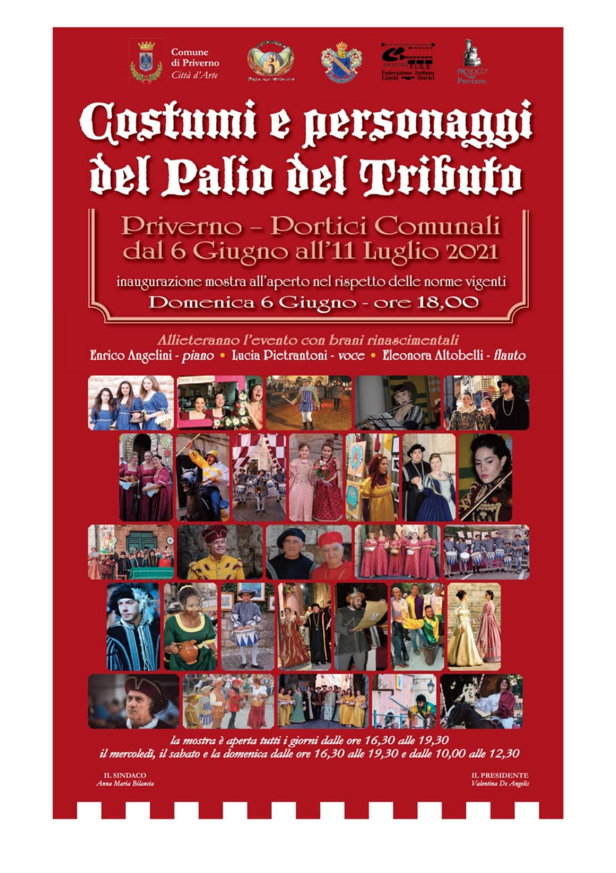Questa domenica sotto i Portici Comunali di Priverno la mostra “Costumi e Personaggi del Palio del Tributo”. - 