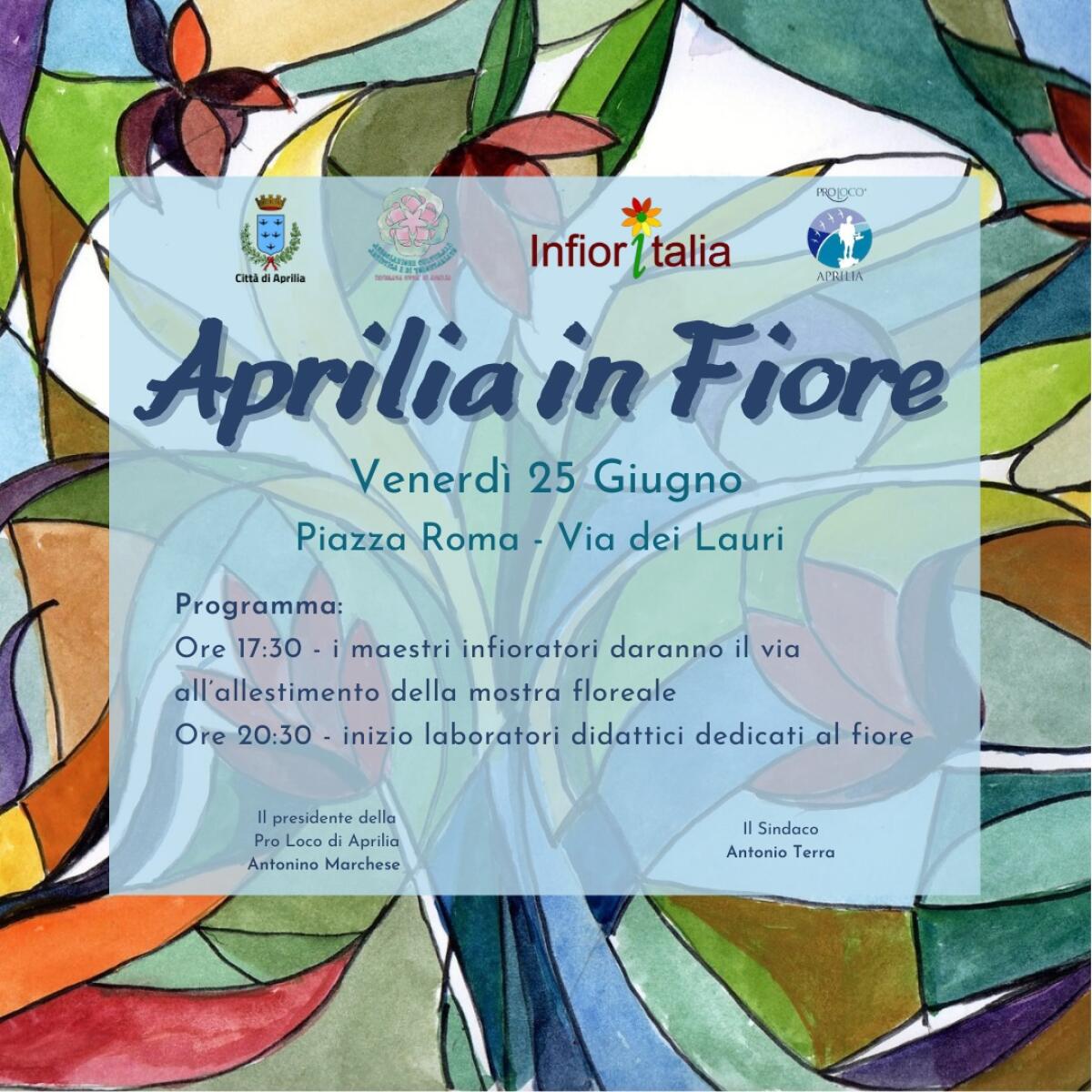 "Aprilia in fiore", l'evento oggi in pizza Roma e via dei Lauri - 