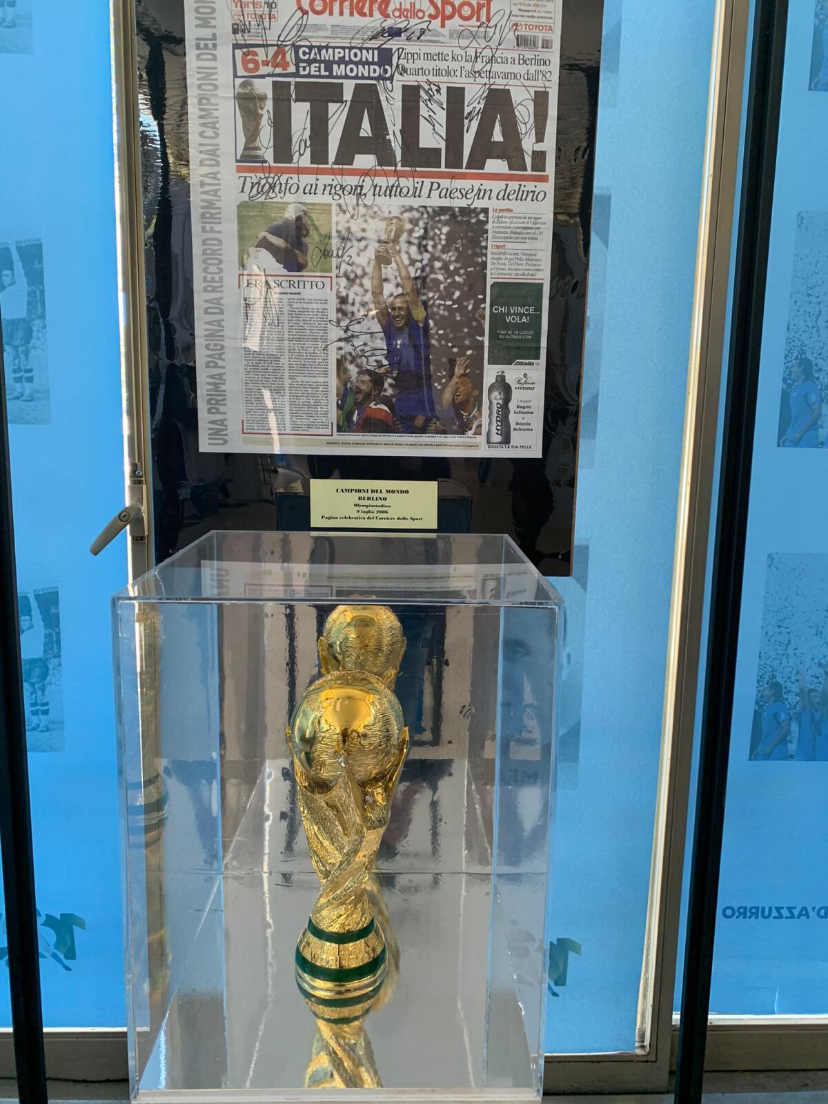 A Roccagorga arriva la Coppa del Mondo sollevata nel 2006 da Fabio Cannavaro - 