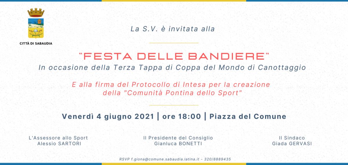“Festa delle Bandiere” a Sabaudia, in occasione della Coppa del Mondo di Canottaggio. - 