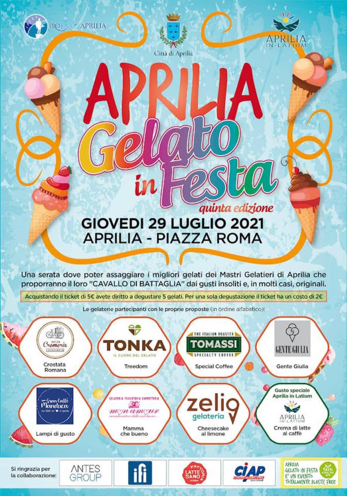 Ultimo “Shopping Day” questa sera ad Aprilia, in scena la quinta edizione di “Gelato in Festa” con i migliori Maestri Gelatieri della città. - 