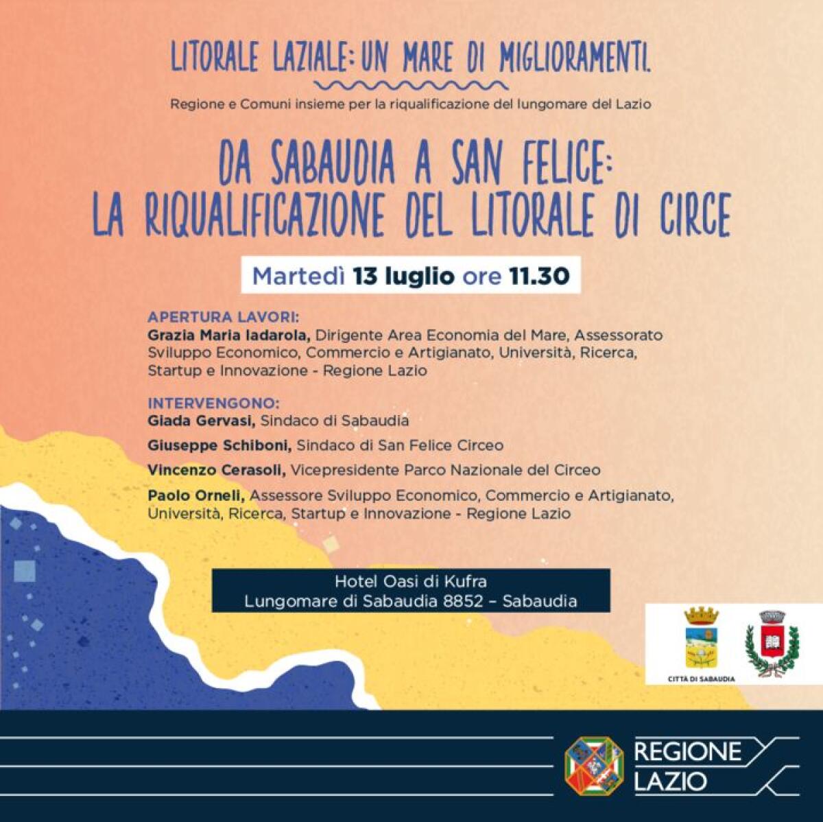 “Da Sabaudia a San Felice: la riqualificazione del litorale di Circe”: oggi l’evento. - 