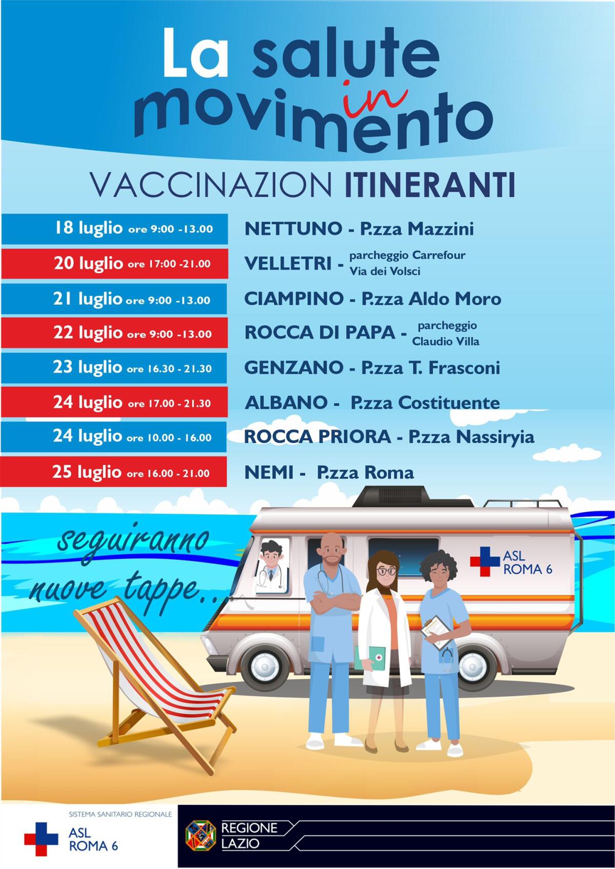 Asl Roma 6, parte da Nettuno il camper per le vaccinazioni itineranti - 