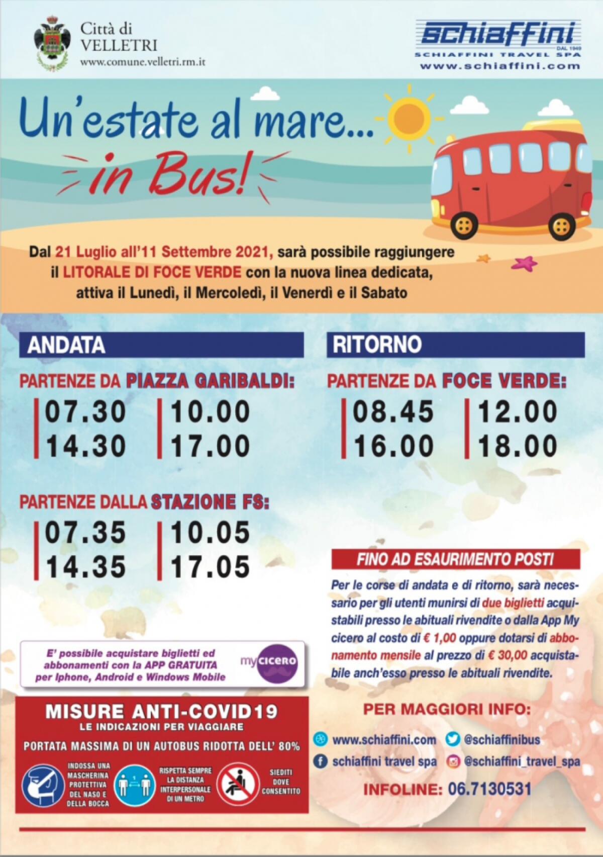 “Un’estate al mare…in Bus!” A Velletri un servizio navetta per raggiungere il Lido di Latina. - 