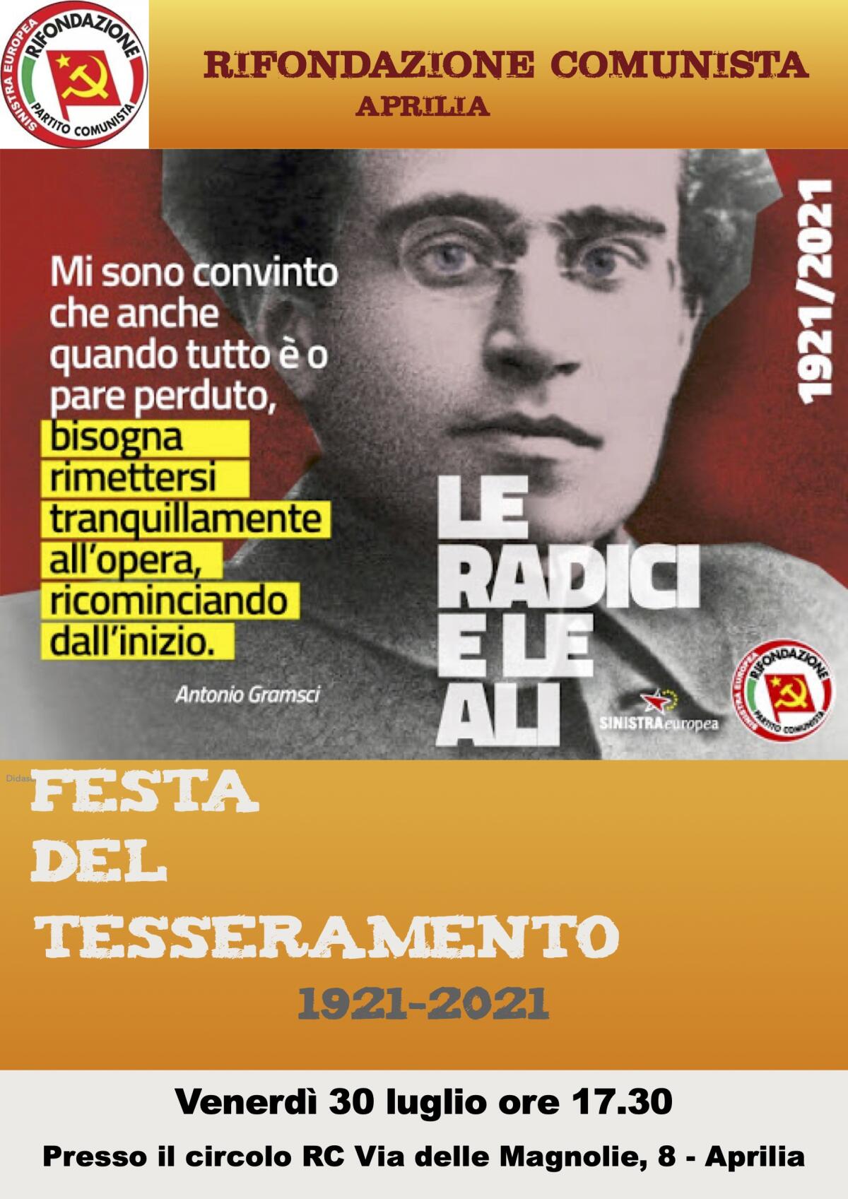 Festa di tesseramento per Rifondazione Comunista ad Aprilia - 