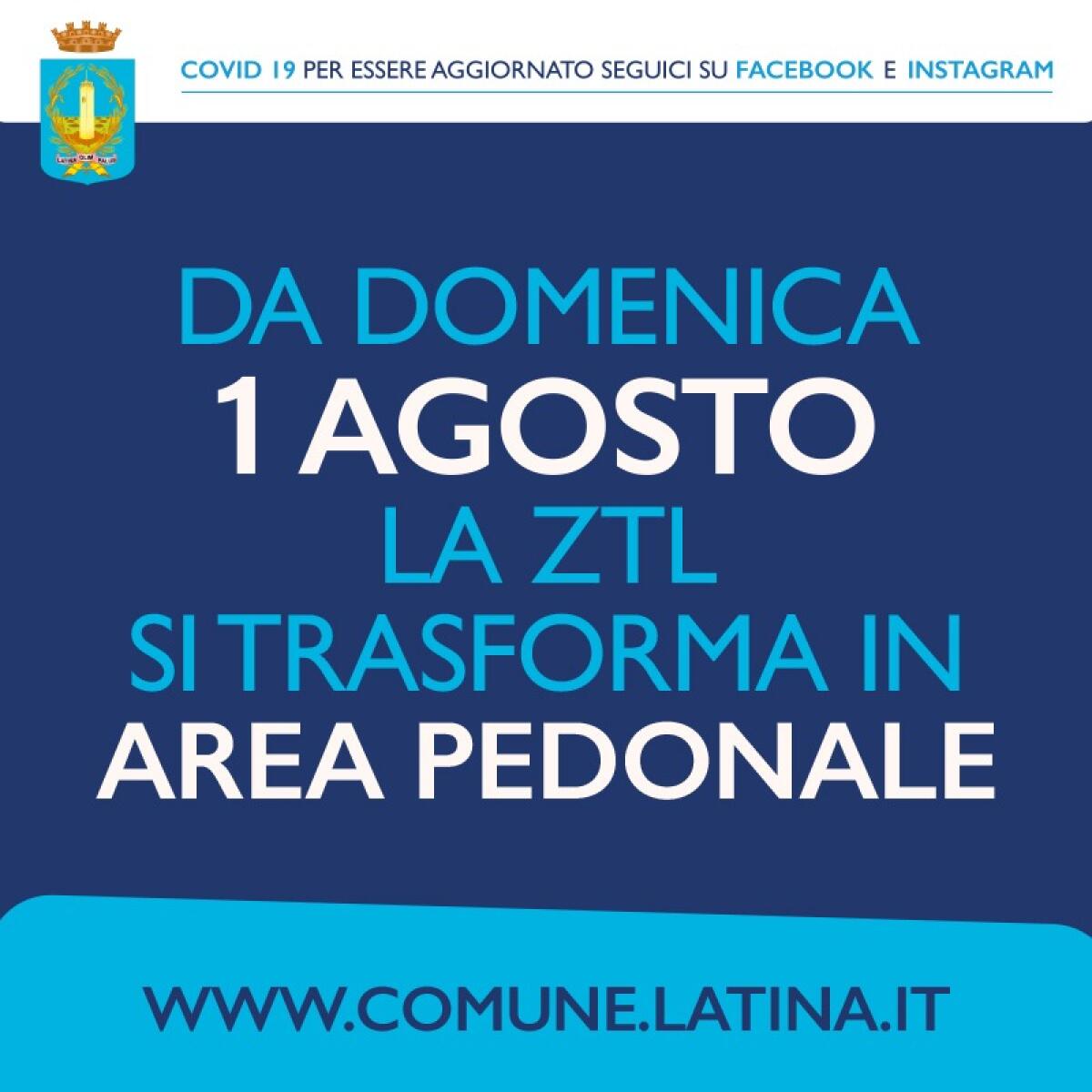 Pedonalizzazione della Ztl del centro storico di Latina: arriva la modulistica per i residenti. - 