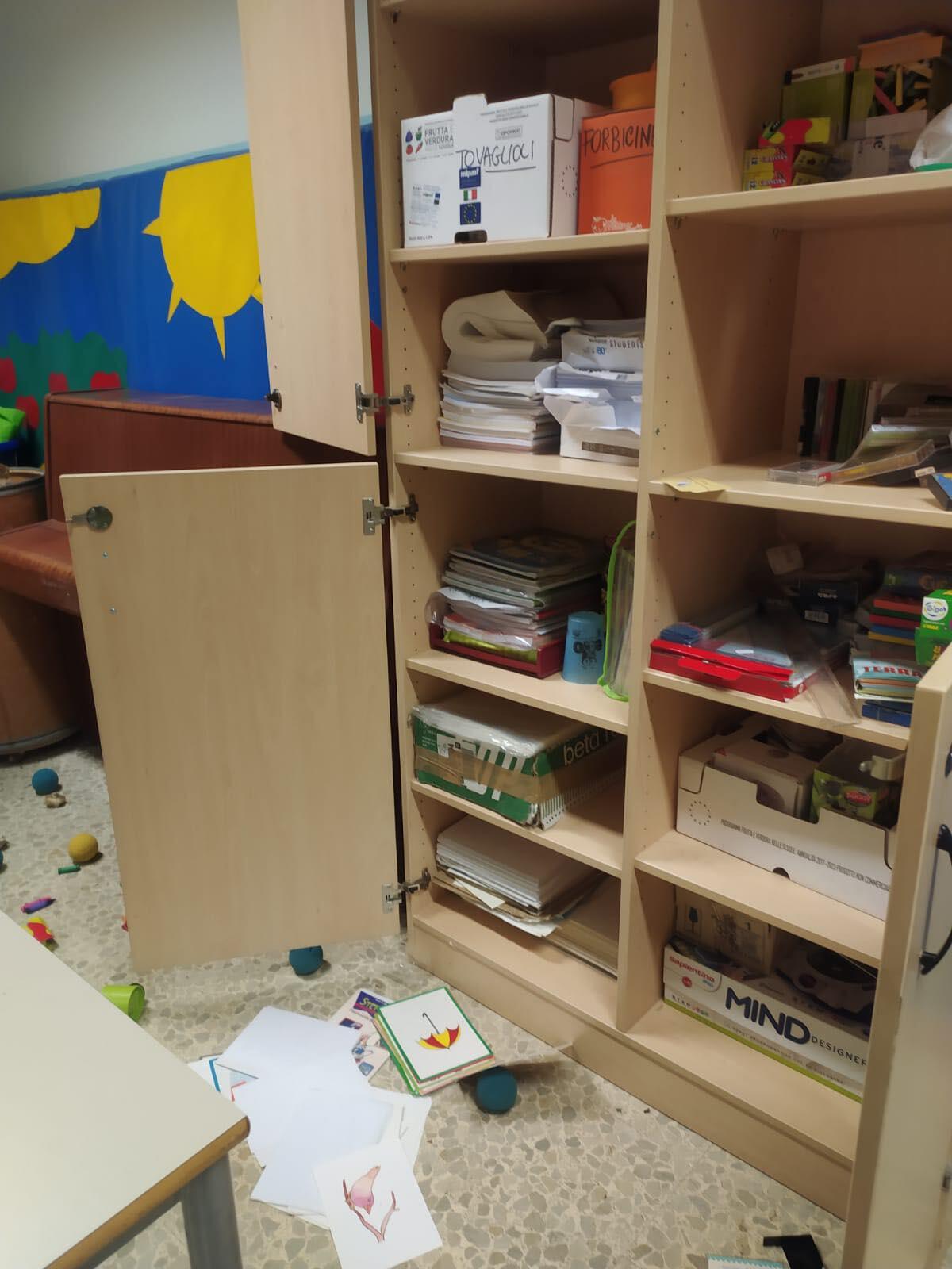 Incursione dei ladri nella notte degli Europei nella scuola di via Montegrappa di Aprilia FOTO - 