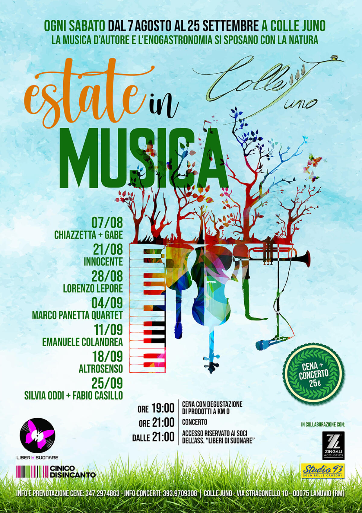 “Estate in Musica” a Colle Juno, a Lanuvio: questo venerdì 24 settembre il concerto di Fabio Casillo e Silvia Oddi. - 
