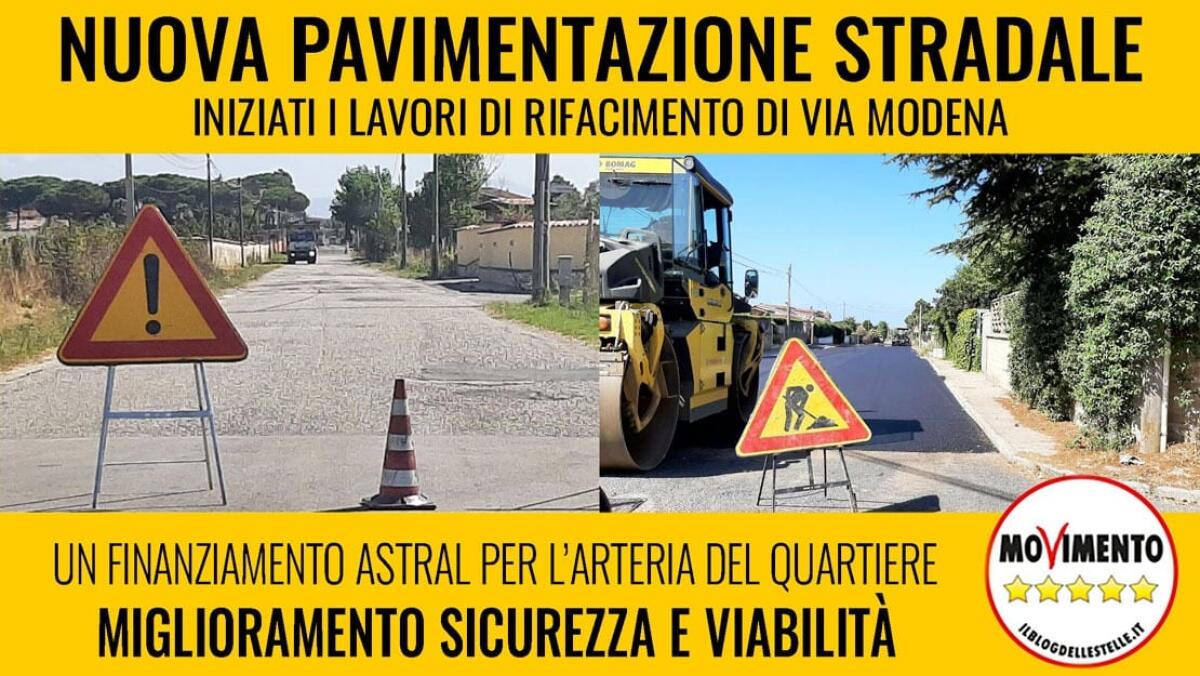 Al via il cantiere di via Modena, ad Ardea, per il rifacimento del manto stradale. - 