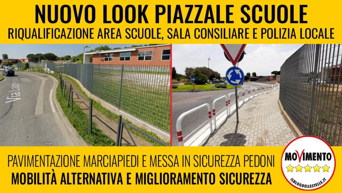 Completamento del piazzale della scuola Sant’Antonio, ad Ardea: nuova strada, parcheggi e marciapiedi. - 