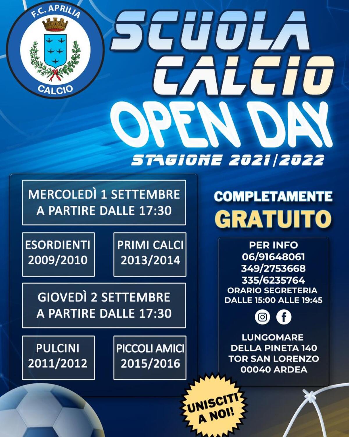 Calcio di serie D: l’Aprilia trova l’accordo con i centrocampisti De Crescenzo e Proia. Al via, intanto, gli “Open Day” per la scuola calcio. - 
