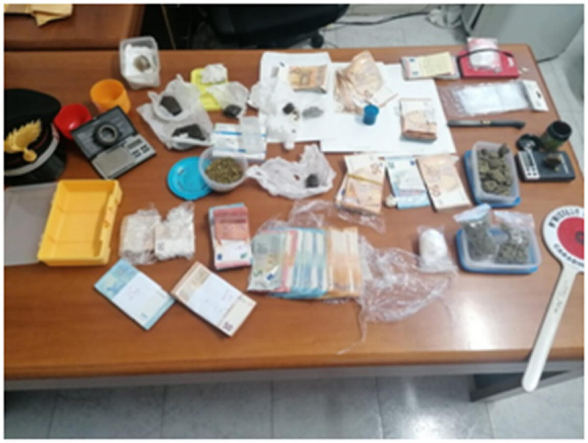 Cocaina, hashish, marijuana e 15 mila euro in contanti: due arresti a Cisterna - 