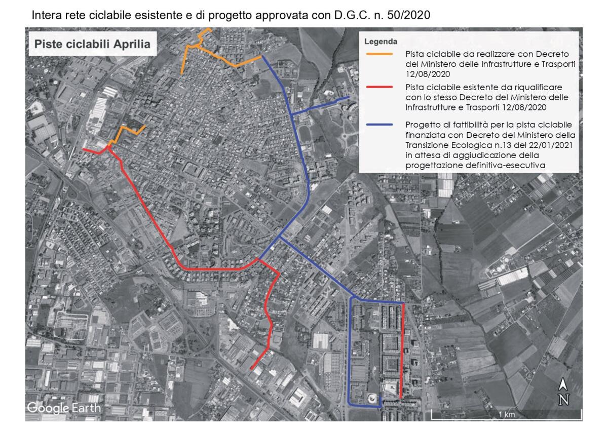 La Giunta Comunale di Aprilia approva il progetto esecutivo per il tratto di pista ciclabile dal Parco Friuli a via Cattaneo. - 