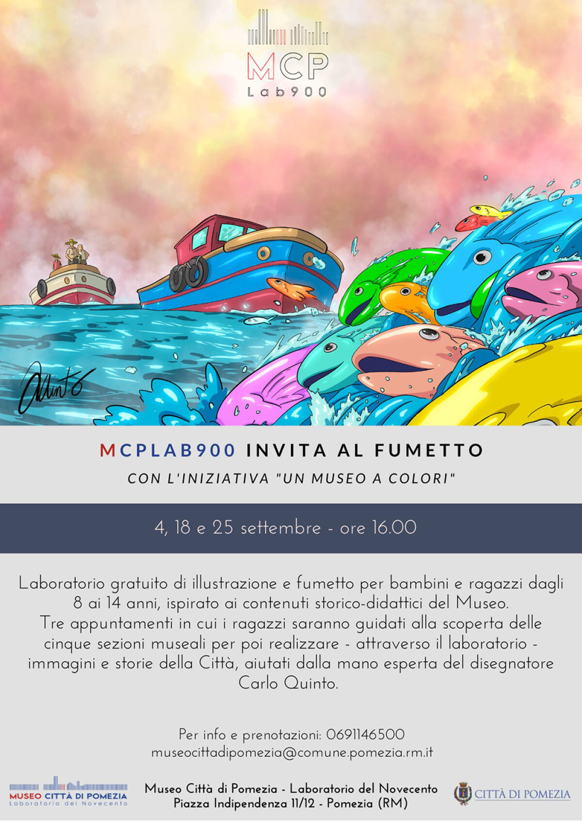 “Un Museo a Colori”: a Pomezia un laboratorio gratuito di illustrazione e fumetto per bambini e ragazzi. - 