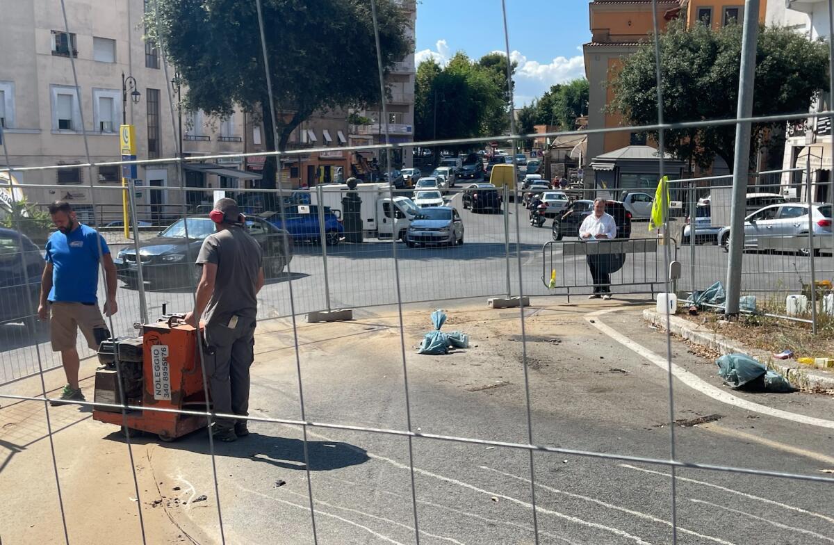 Avviato il cantiere per la rotatoria a piazza XX Settembre, a Velletri. - 
