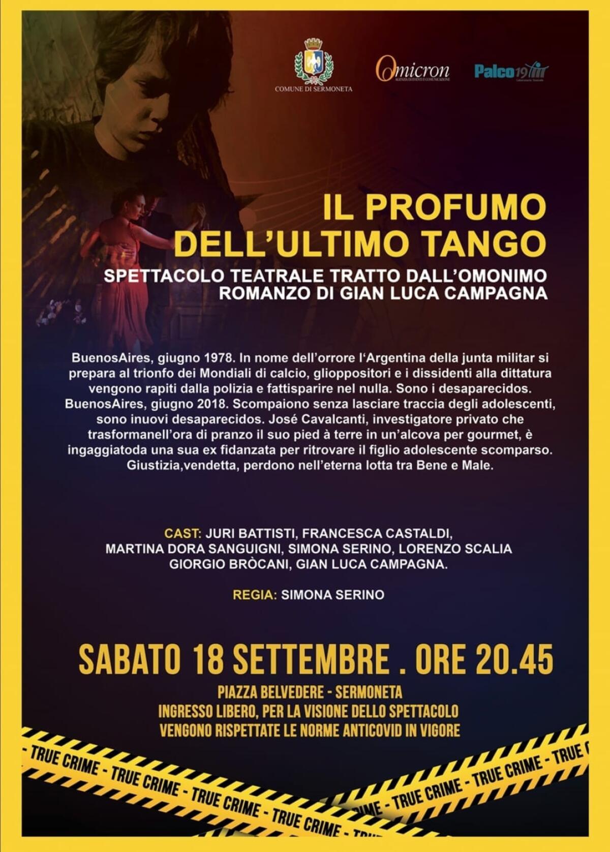 Il Belvedere di Sermoneta ospita la pièce teatrale “Il profumo dell’ultimo tango” - 