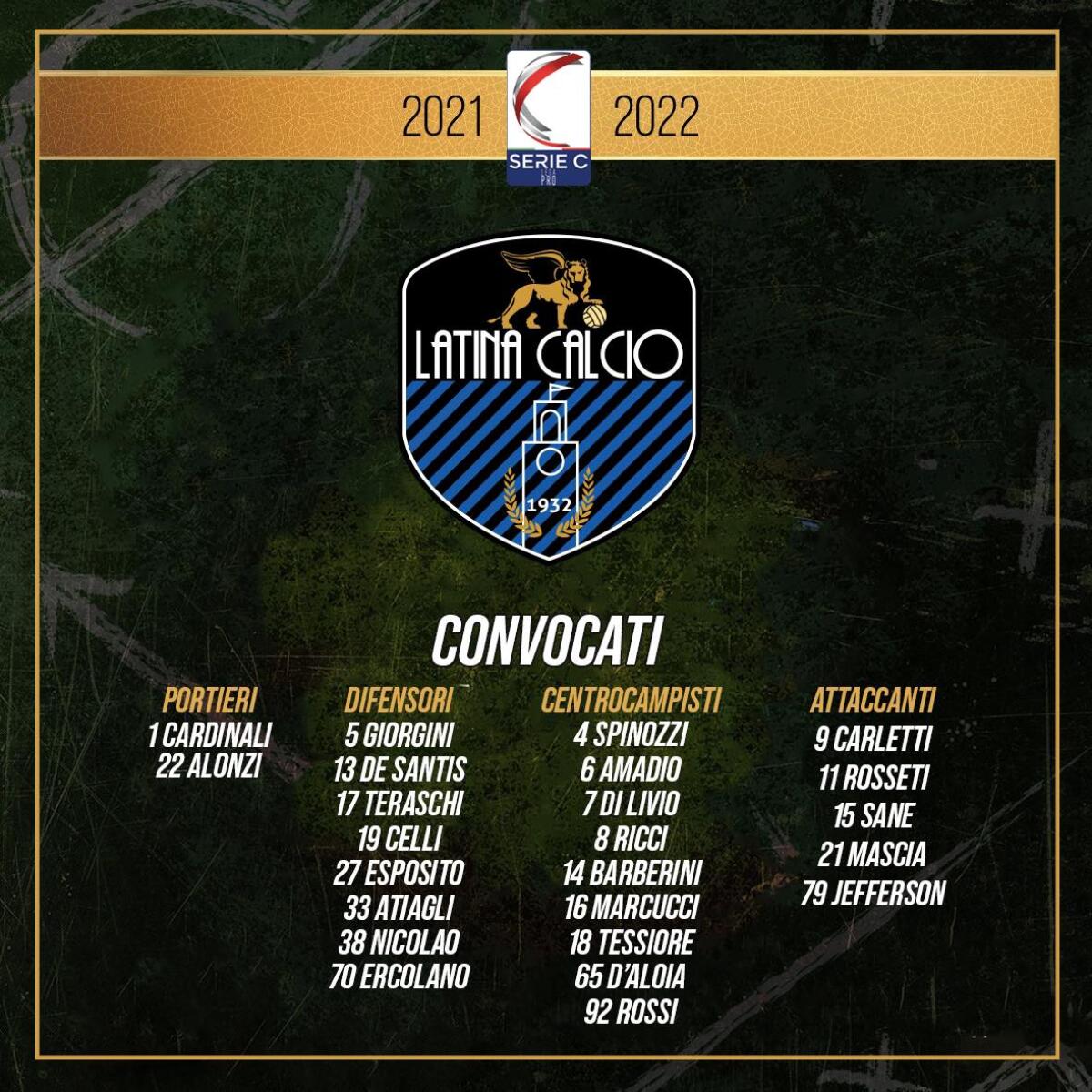 Calcio di serie C: il Latina oggi alle 18.00 attende al “Francioni” la Juve Stabia. - 