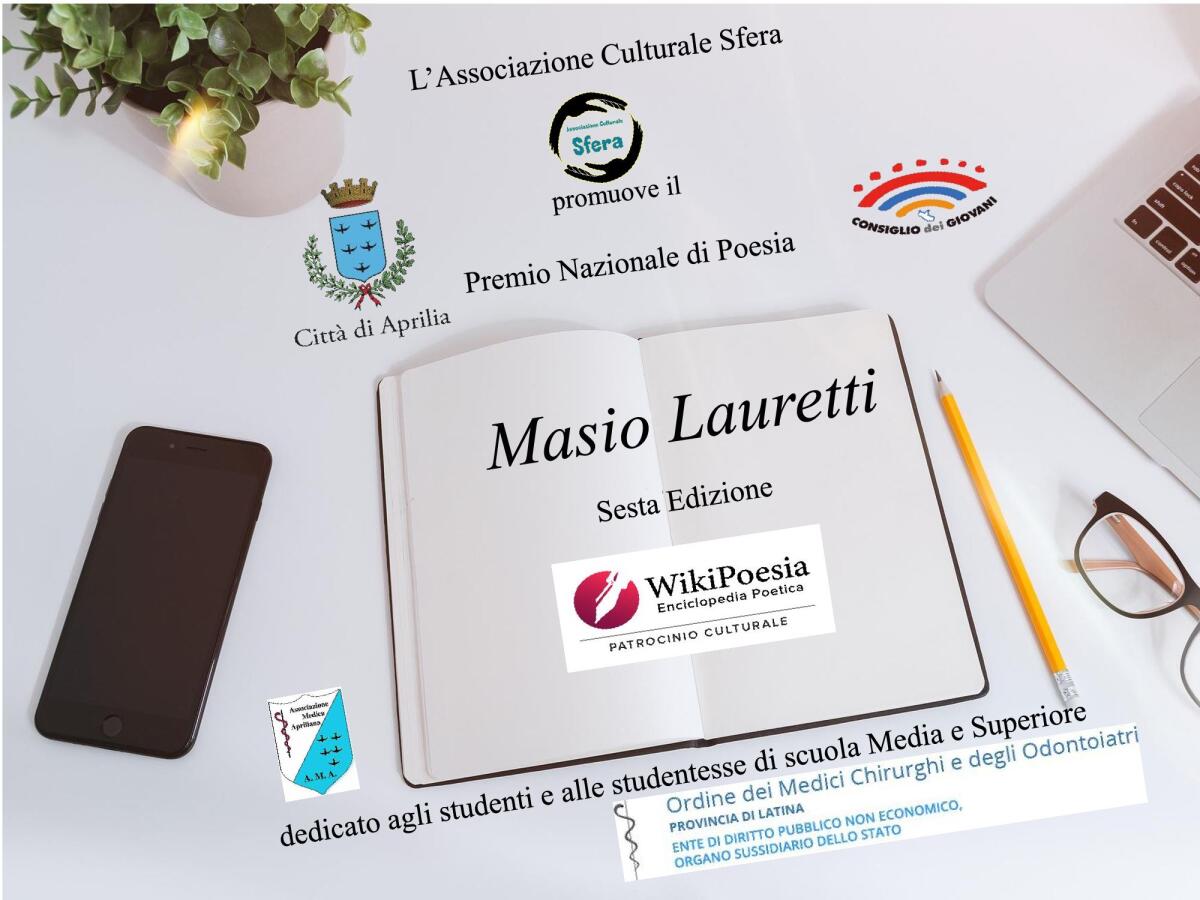 APRILIA – Ecco i vincitori della sesta edizione del “Premio Nazionale di Poesia Masio Lauretti”. - 