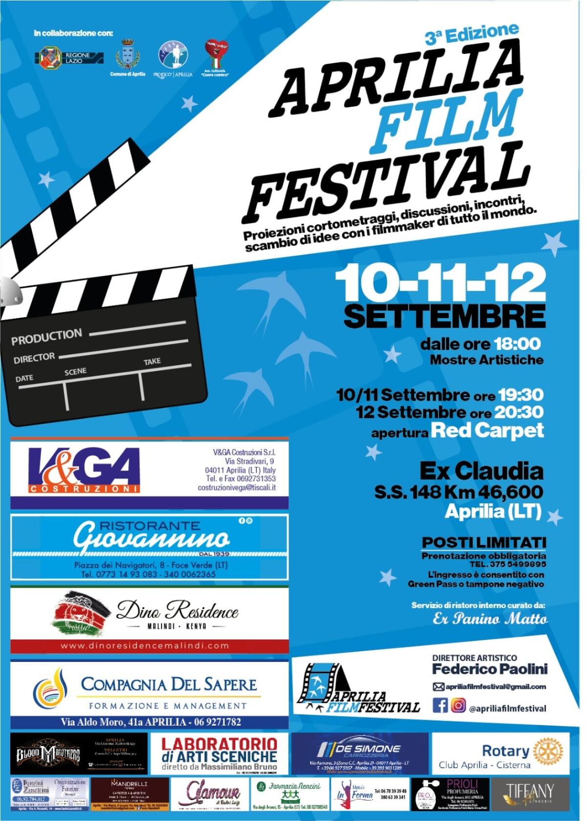 Terza edizione dell’Aprilia Film Festival questo fine settimana al Polo CulturAprilia. - 
