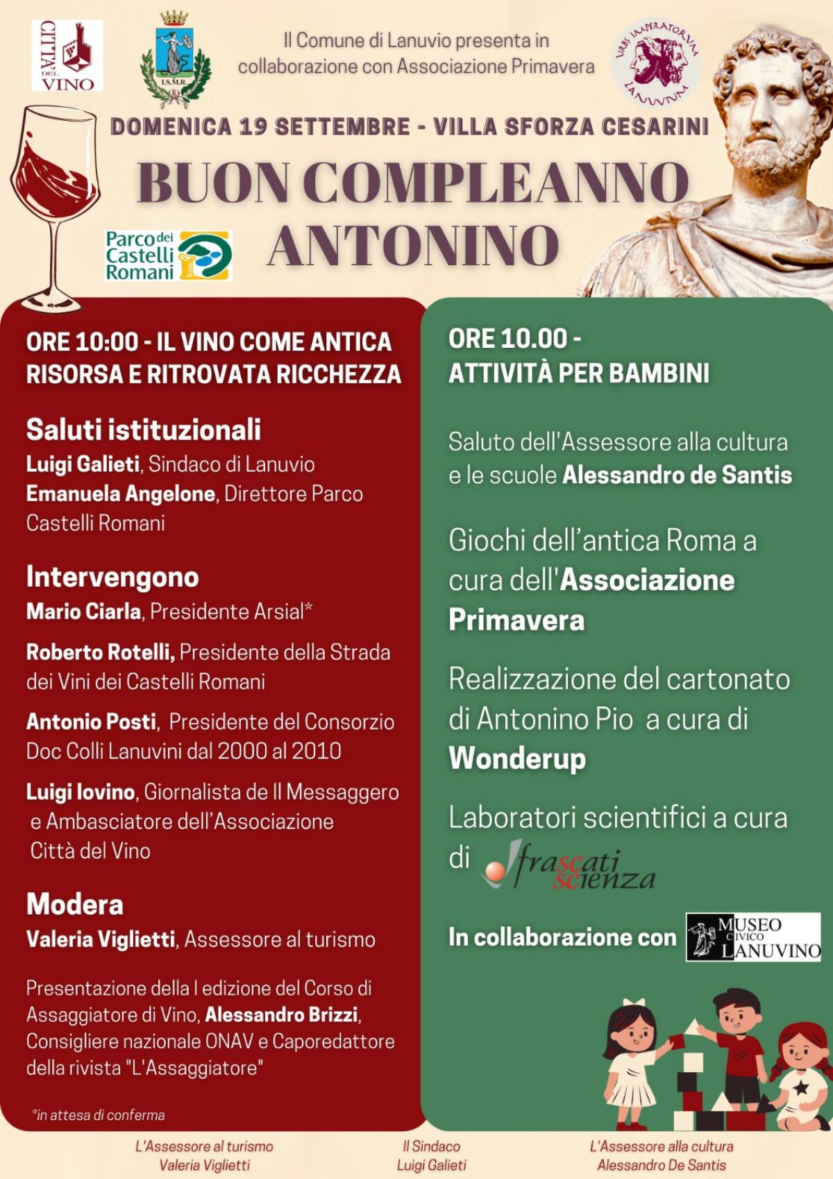 "Lanuvio Città degli Imperatori", l'evento il 19 settembre - 