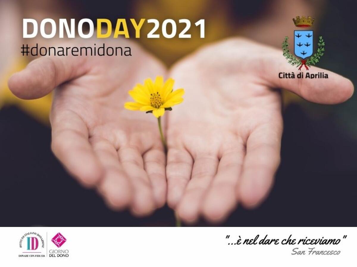 Il Comune di Aprilia aderisce ufficialmente alla 7a edizione del Giorno del Dono - 
