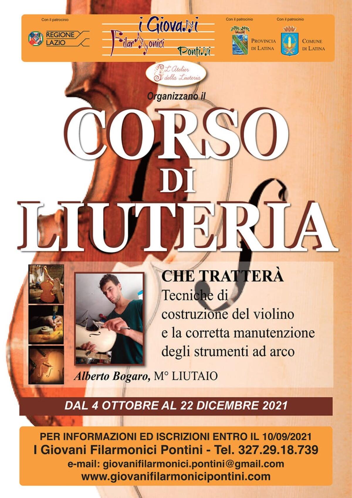 Un corso per diventare liutaio ed imparare una professione. Le iscrizioni entro il 22 settembre - 