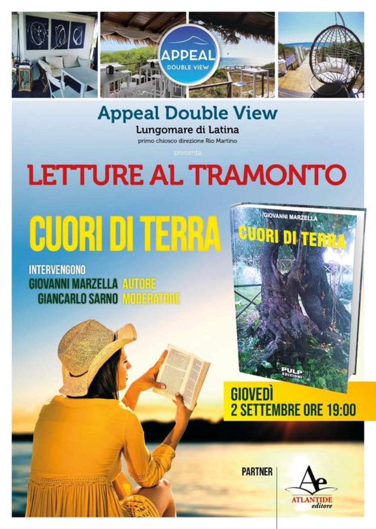 Ultimo appuntamento della rassegna “Letture al Tramonto” al lido di Latina con “Cuori di terra” di Giovanni Marzella. - 
