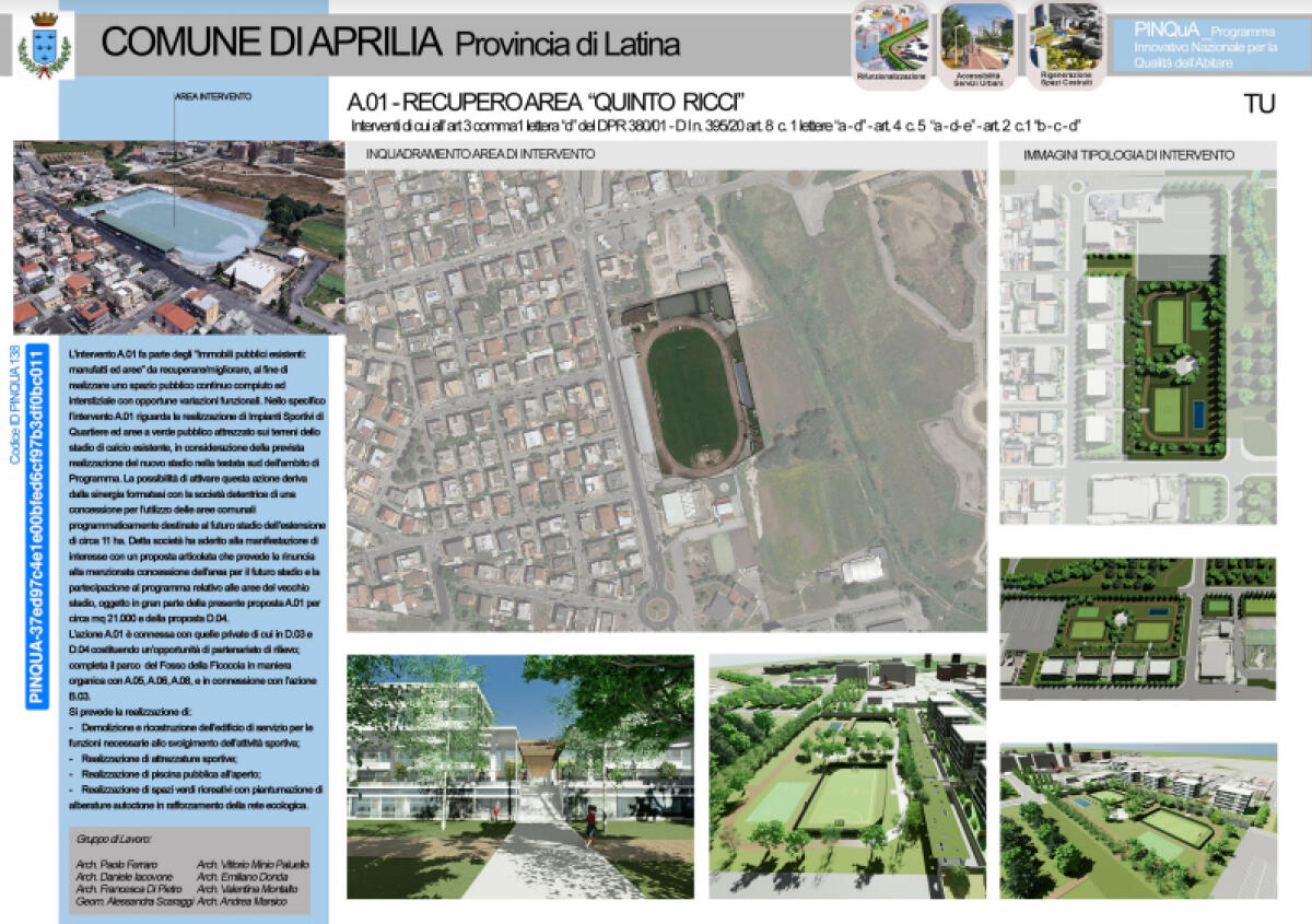 Pinqua, l'Assinarch di Aprilia chiede una serie di incontri sui progetti in programma: "Occasione ottima, finanziamenti devono essere ben governati" - 