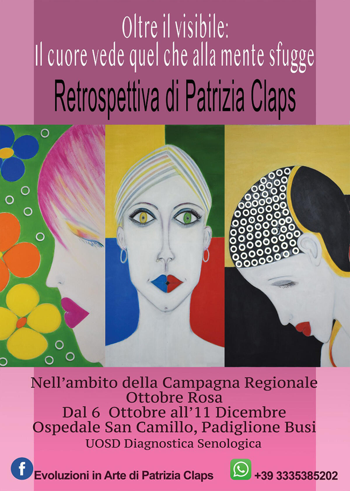 “Ottobre Rossa”: al San Camillo Forlanini di Roma la retrospettiva di Patrizia Claps “Oltre il visibile: il cuore vede quel che alla mente sfugge”. - 