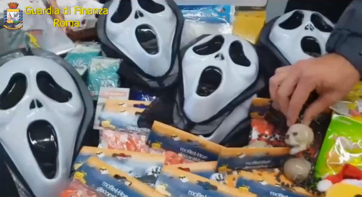 Oltre 1,5 milioni di articoli di Halloween pericolosi per la salute sequestrati dai Finanzieri del Comando Provinciale di Roma - 
