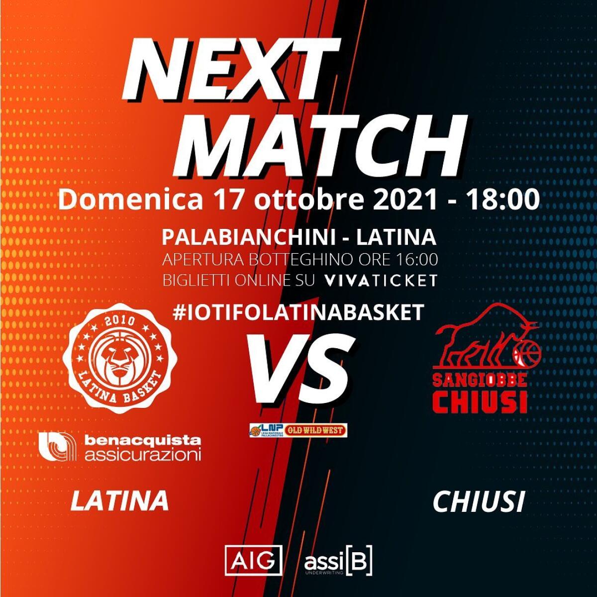 Basket maschile serie A2: il Latina attende al PalaBianchini l’Umana Sangiobbe di Chiusi. - 