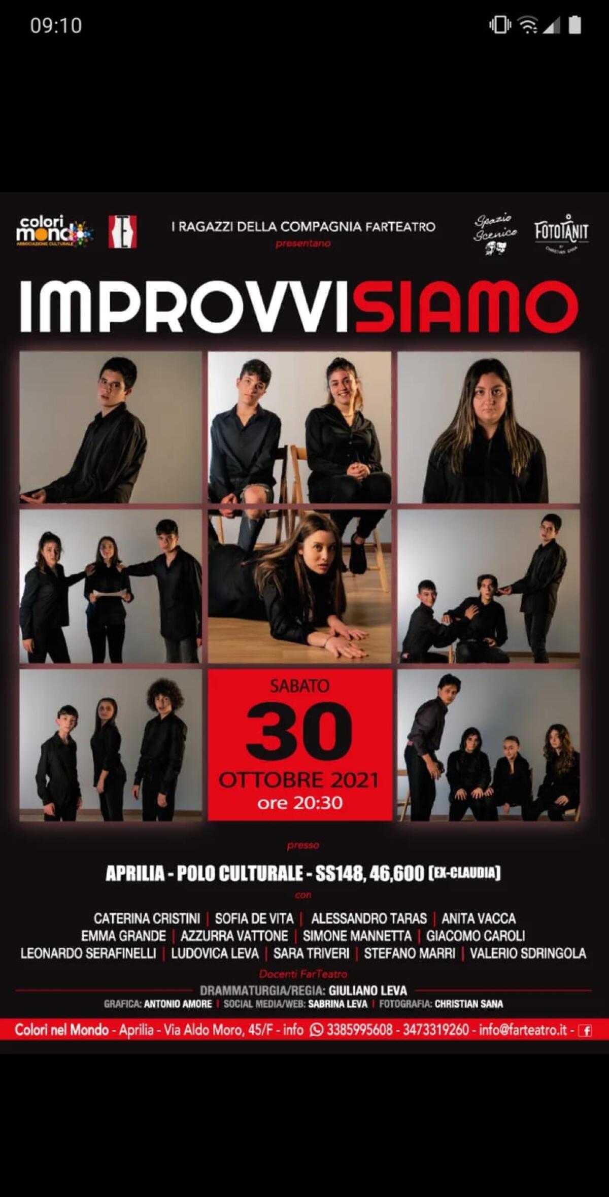 Aprilia - I ragazzi e le ragazze di FarTeatro in scena ad Osmosi con "ImprovviSIAMO" - 