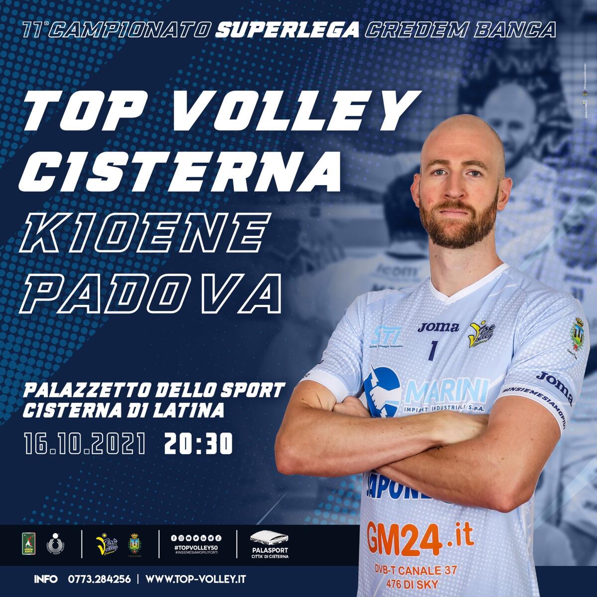 Pallavolo maschile di Superlega: esordio in casa per la Top Volley Cisterna che stasera  affronta Padova. - 