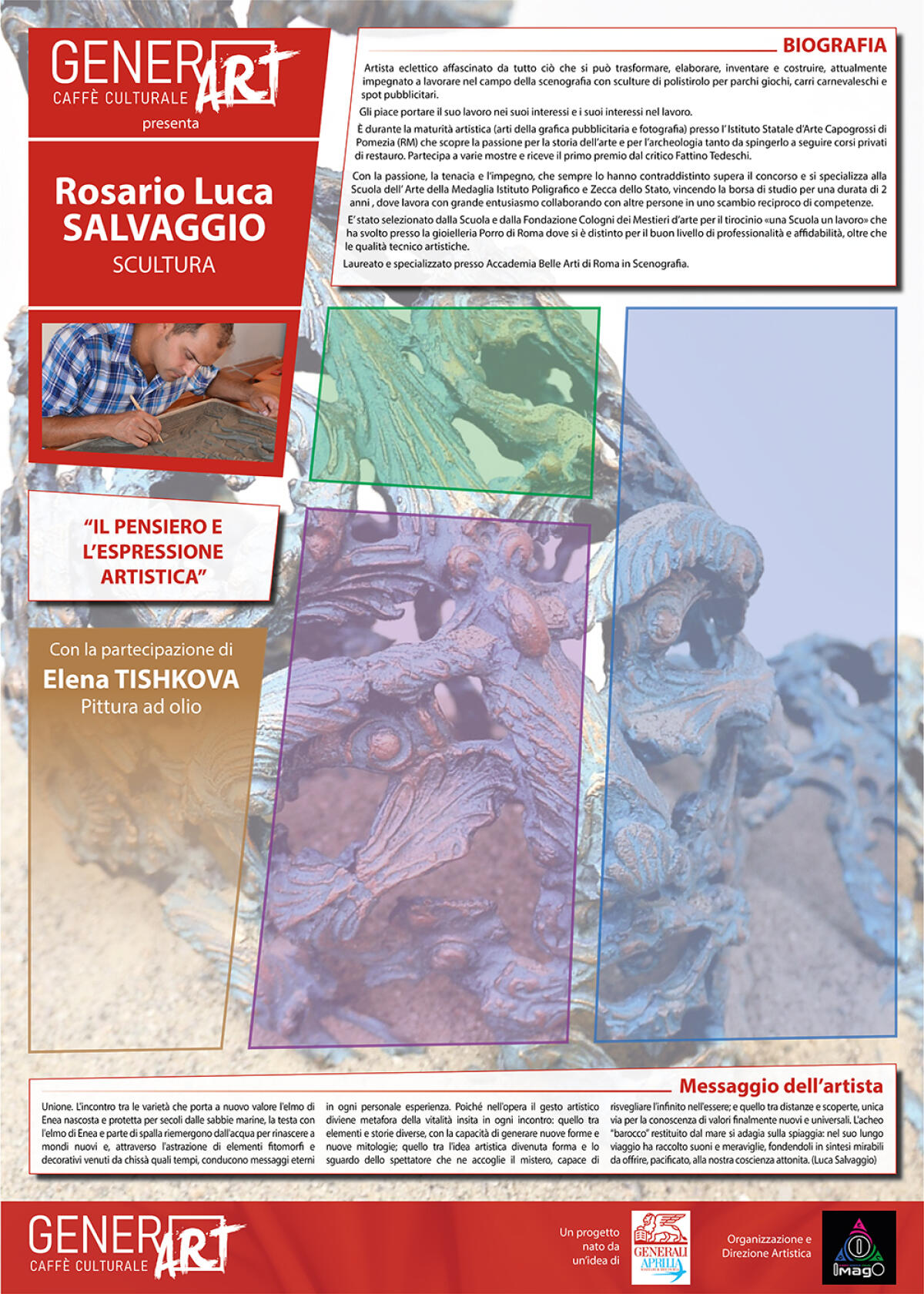 GenerART: il Maestro Rosario Luca Salvaggio e le sue sculture in mostra all’Agenzia Generali di Aprilia per tutto il mese di ottobre. - 