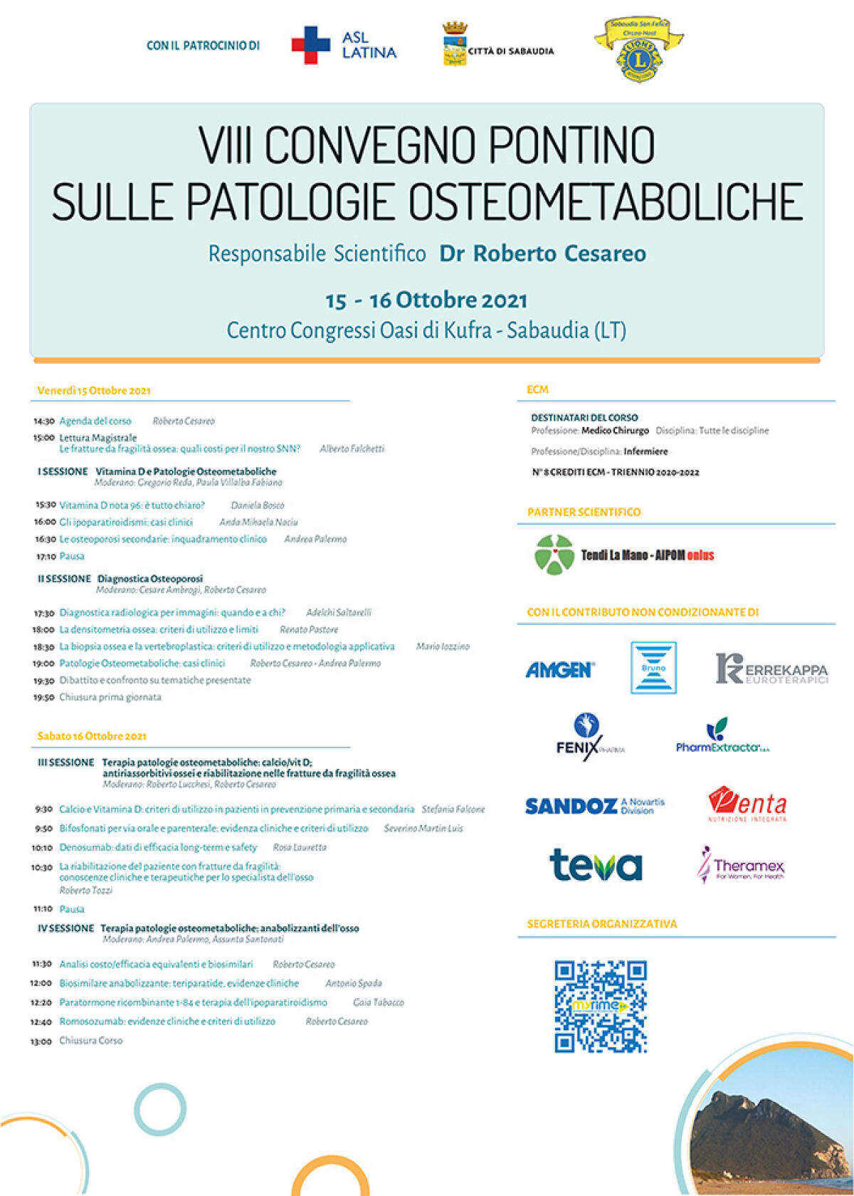 A Sabaudia oggi e domani si svolge l’ottavo Convegno Pontino sulle patologie Osteometaboliche. - 