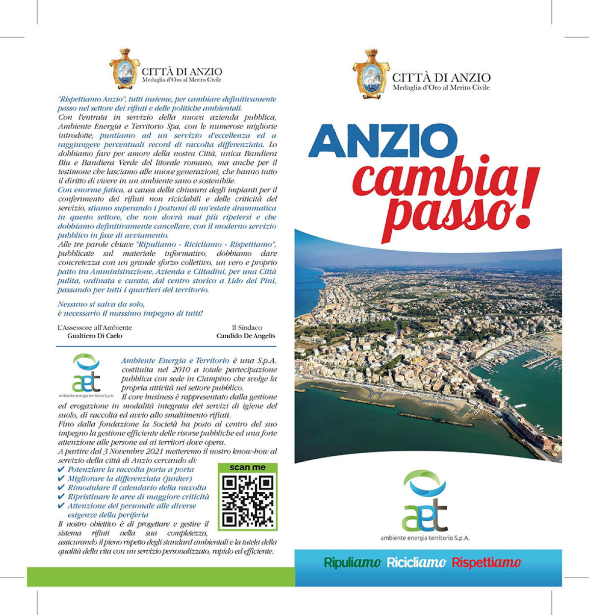 Rifiuti - Da mercoledì 3 novembre al via il nuovo servizio di igiene urbana della Città di Anzio - 