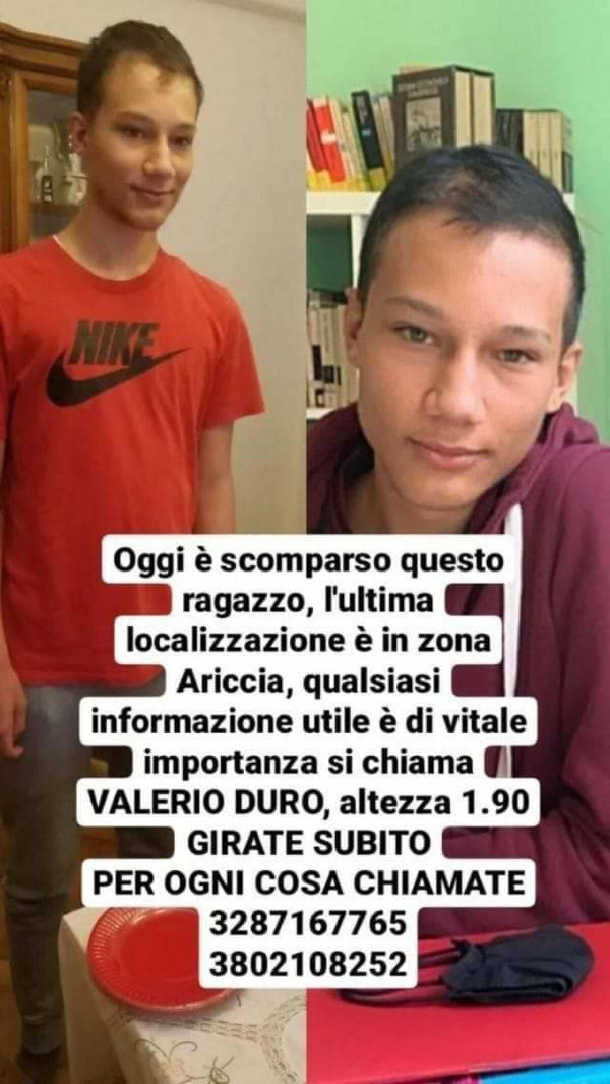 Giovane scomparso da casa, ricerche in atto ad Ariccia - 